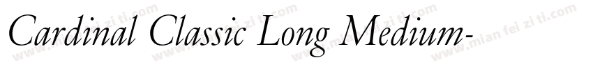 Cardinal Classic Long Medium字体转换